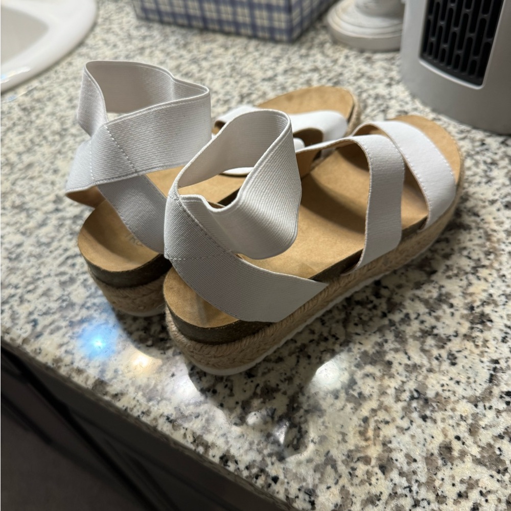 White platform shoes
